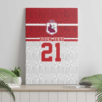 Queensland Tonga Custom Canvas Wall Art QLD with Tongan Ngatu Pattern