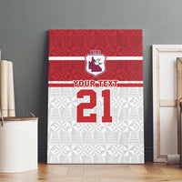 Queensland Tonga Custom Canvas Wall Art QLD with Tongan Ngatu Pattern