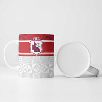 Queensland Tonga Custom Ceramic Mug QLD with Tongan Ngatu Pattern - Polynesian Pride