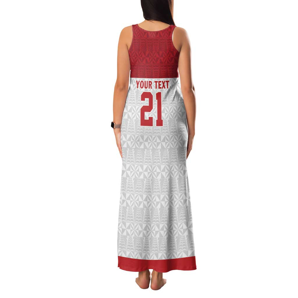 Queensland Tonga Custom Family Matching Tank Maxi Dress and Hawaiian Shirt QLD with Tongan Ngatu Pattern LT9 - Polynesian Pride