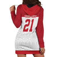 Queensland Tonga Custom Hoodie Dress QLD with Tongan Ngatu Pattern