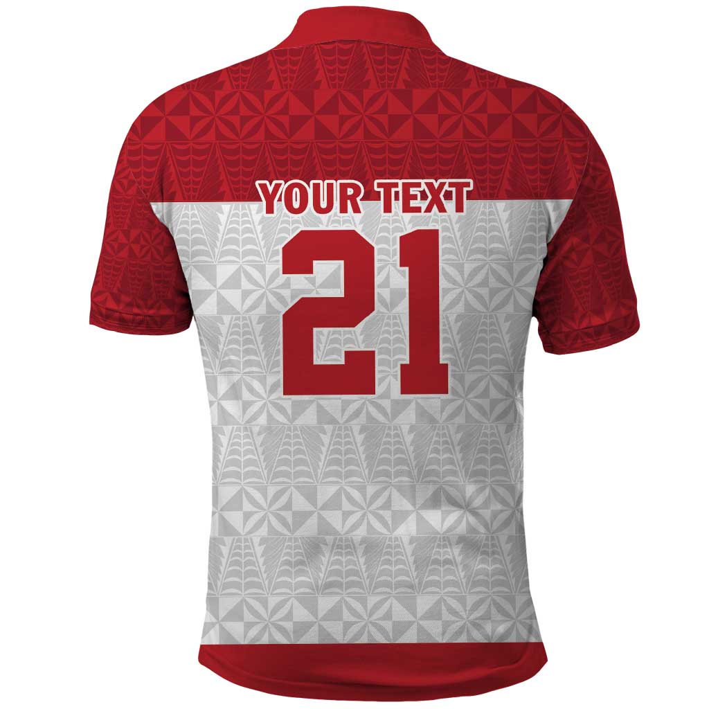 Queensland Tonga Custom Polo Shirt QLD with Tongan Ngatu Pattern LT9 - Polynesian Pride