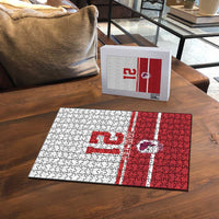 Queensland Tonga Custom Puzzle QLD with Tongan Ngatu Pattern - Polynesian Pride