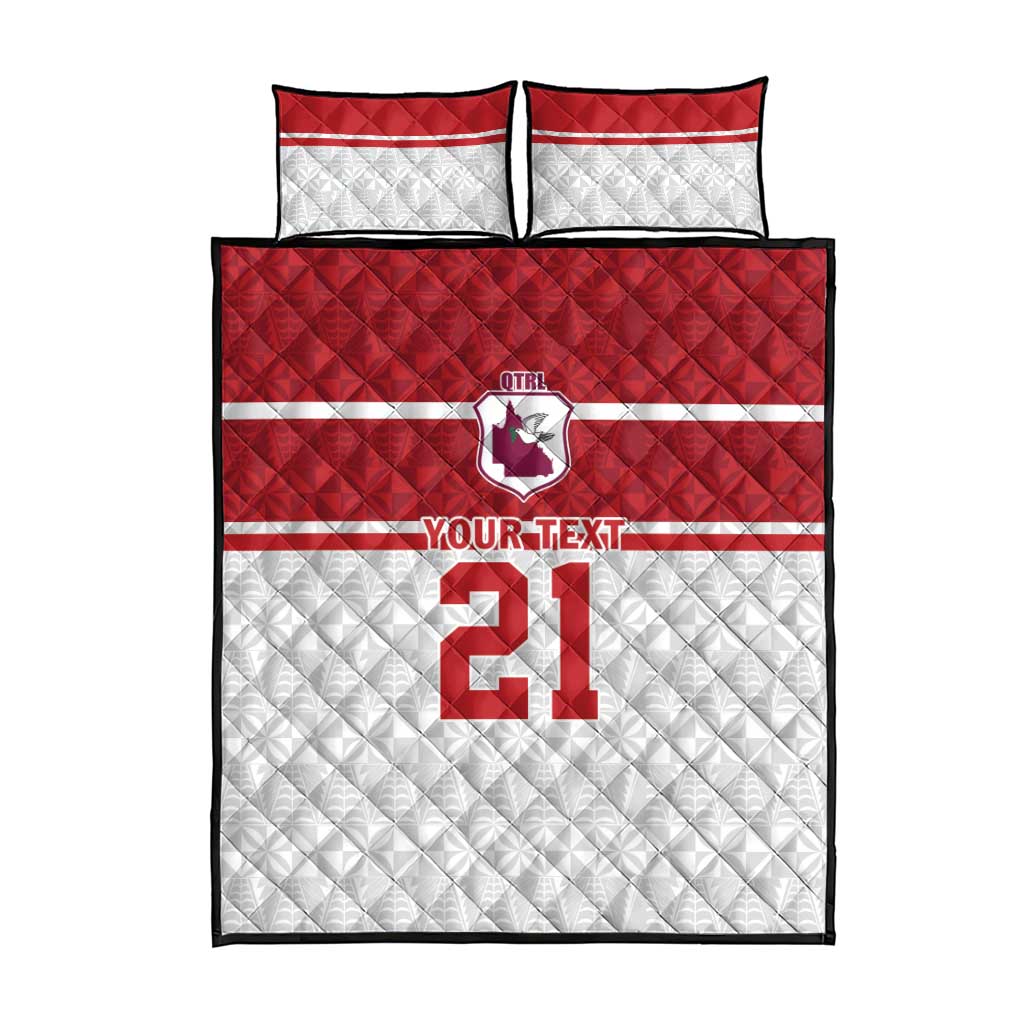 Queensland Tonga Custom Quilt Bed Set QLD with Tongan Ngatu Pattern LT9 - Polynesian Pride