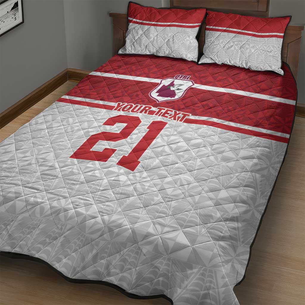 Queensland Tonga Custom Quilt Bed Set QLD with Tongan Ngatu Pattern LT9 - Polynesian Pride