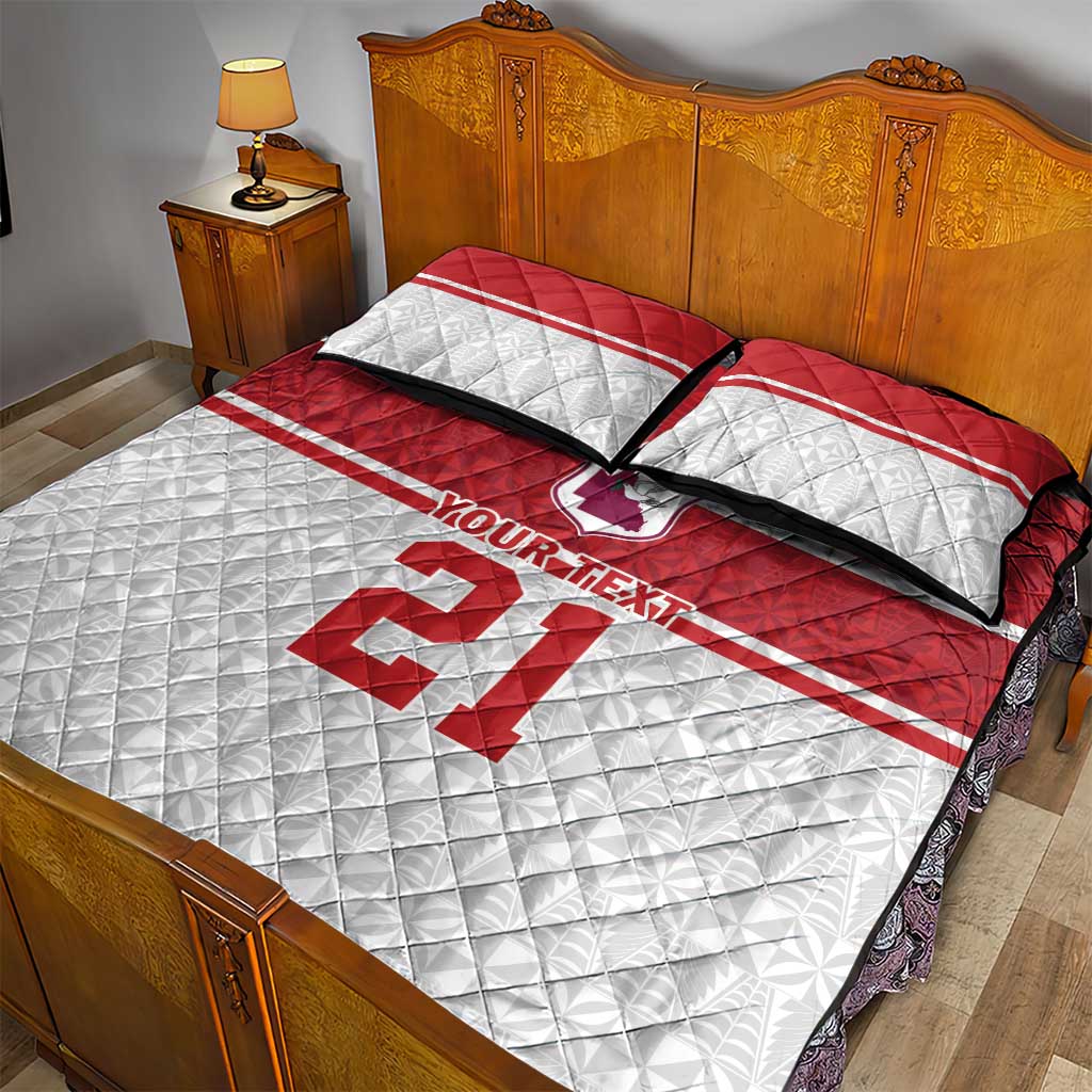 Queensland Tonga Custom Quilt Bed Set QLD with Tongan Ngatu Pattern LT9 - Polynesian Pride