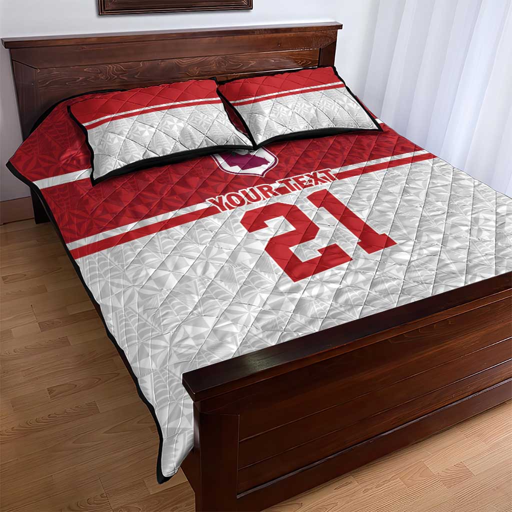 Queensland Tonga Custom Quilt Bed Set QLD with Tongan Ngatu Pattern LT9 - Polynesian Pride