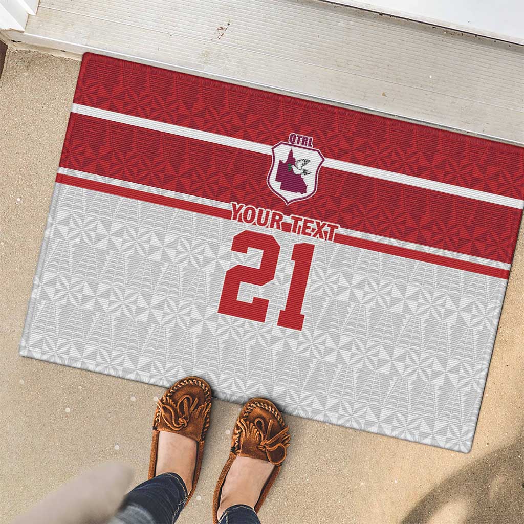 Queensland Tonga Custom Rubber Doormat QLD with Tongan Ngatu Pattern