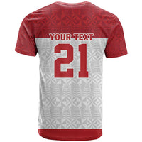 Queensland Tonga Custom T Shirt QLD with Tongan Ngatu Pattern