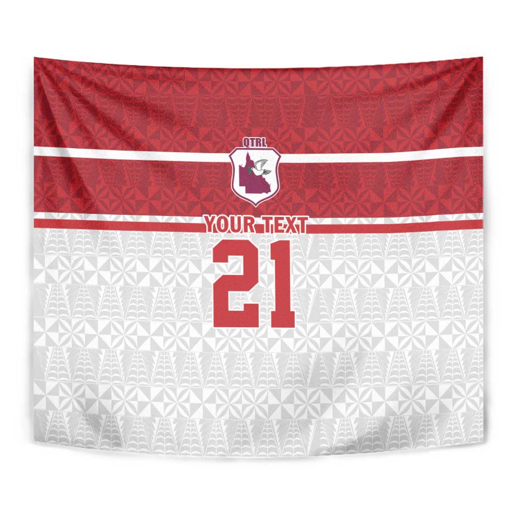 Queensland Tonga Custom Tapestry QLD with Tongan Ngatu Pattern