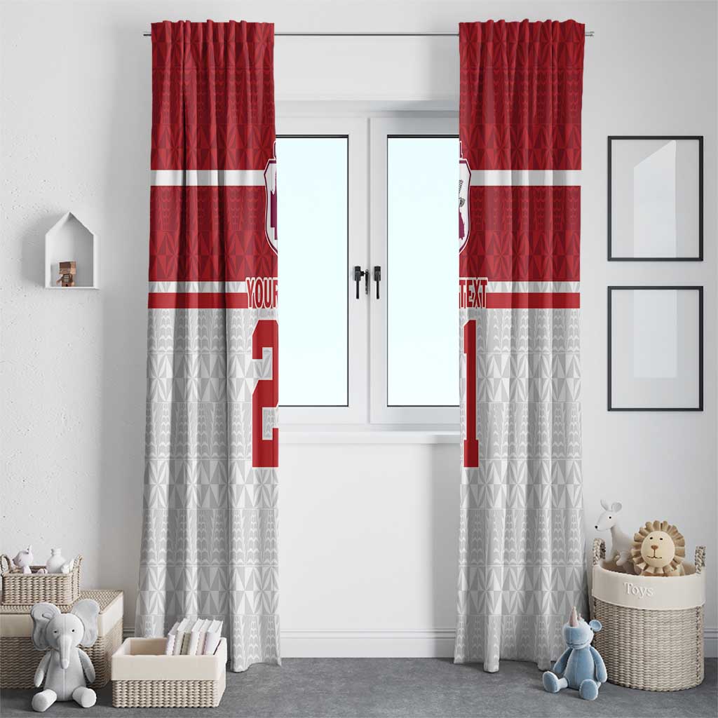 Queensland Tonga Custom Window Curtain QLD with Tongan Ngatu Pattern LT9 - Polynesian Pride