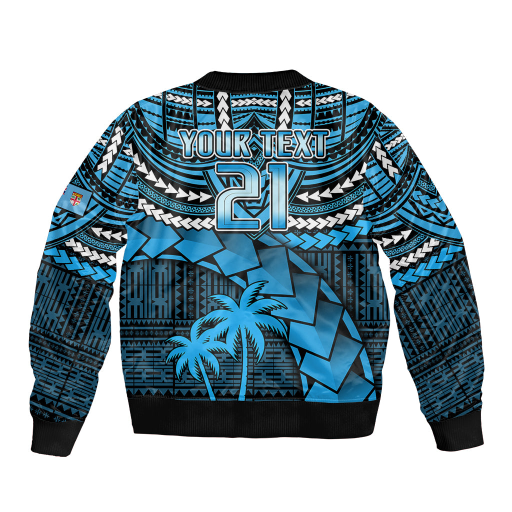 Custom Fiji Rugby Bomber Jacket Go Fijian Tapa Arty with World Cup Vibe LT9 - Polynesian Pride