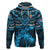 Custom Fiji Rugby Hoodie Go Fijian Tapa Arty with World Cup Vibe LT9 Pullover Hoodie Blue - Polynesian Pride