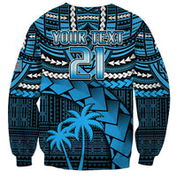 Custom Fiji Rugby Sweatshirt Go Fijian Tapa Arty with World Cup Vibe LT9 - Polynesian Pride