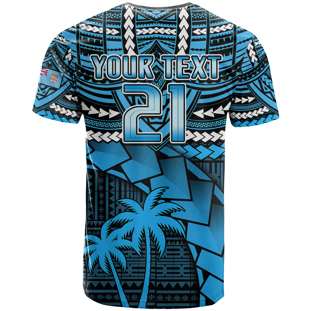 Custom Fiji Rugby T Shirt Go Fijian Tapa Arty with World Cup Vibe LT9 - Polynesian Pride
