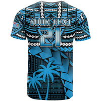 Custom Fiji Rugby T Shirt Go Fijian Tapa Arty with World Cup Vibe LT9 - Polynesian Pride
