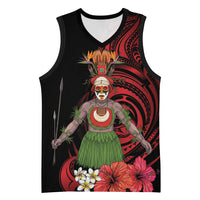 Huli Wigmen Tribe Hela Province Basketball Jersey Papua New Guinea Indigenous Pattern LT9 Unisex Black - Polynesian Pride