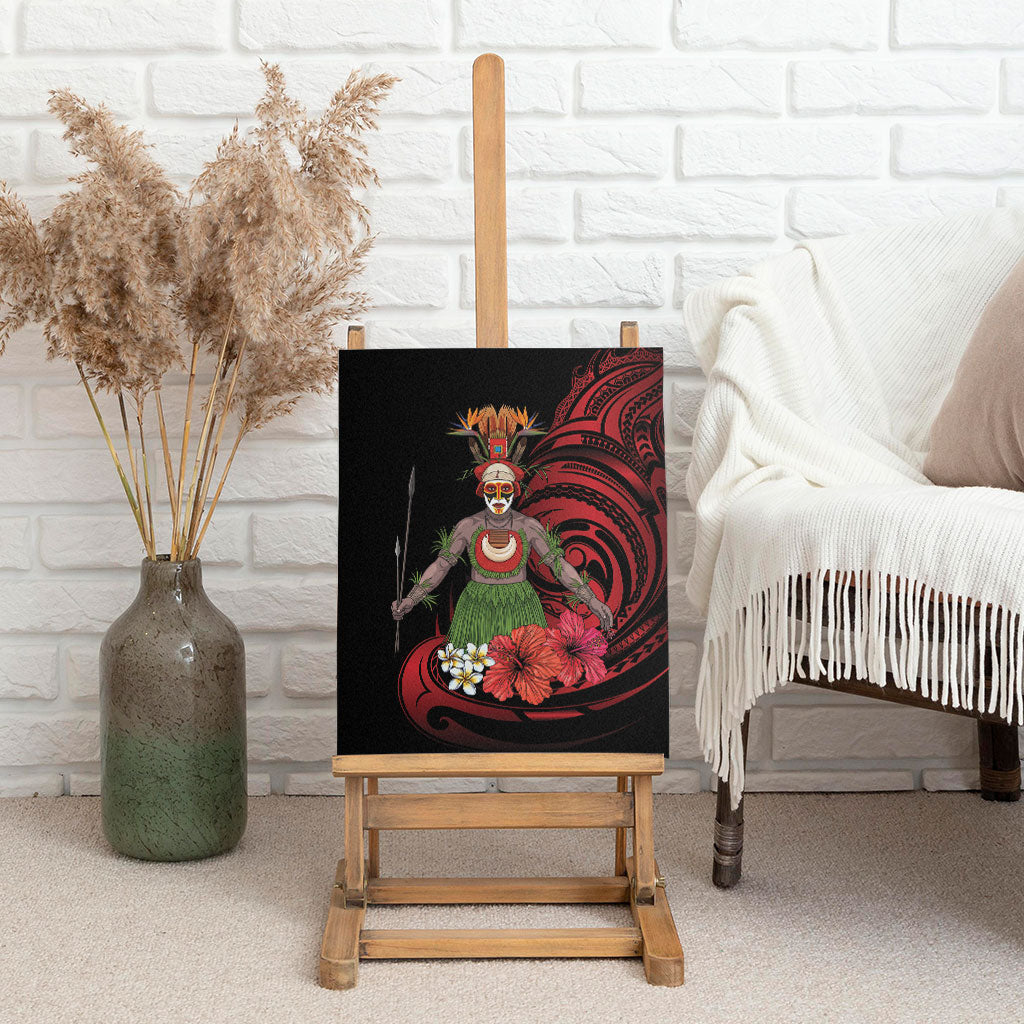 Huli Wigmen Tribe Hela Province Canvas Wall Art Papua New Guinea Indigenous Pattern LT9 - Polynesian Pride
