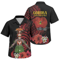 Huli Wigmen Tribe Hela Province Family Matching Mermaid Dress and Hawaiian Shirt Papua New Guinea Indigenous Pattern LT9 Son's Shirt Black - Polynesian Pride