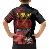 Huli Wigmen Tribe Hela Province Kid Hawaiian Shirt Papua New Guinea Indigenous Pattern LT9 - Polynesian Pride