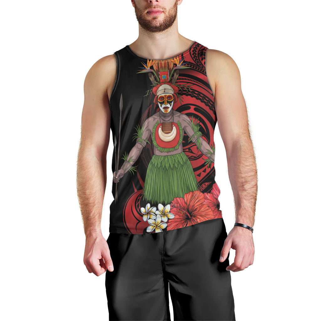 Huli Wigmen Tribe Hela Province Men Tank Top Papua New Guinea Indigenous Pattern LT9 - Polynesian Pride