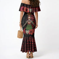 Huli Wigmen Tribe Hela Province Mermaid Dress Papua New Guinea Indigenous Pattern LT9 - Polynesian Pride