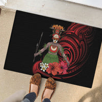 Huli Wigmen Tribe Hela Province Rubber Doormat Papua New Guinea Indigenous Pattern LT9 - Polynesian Pride