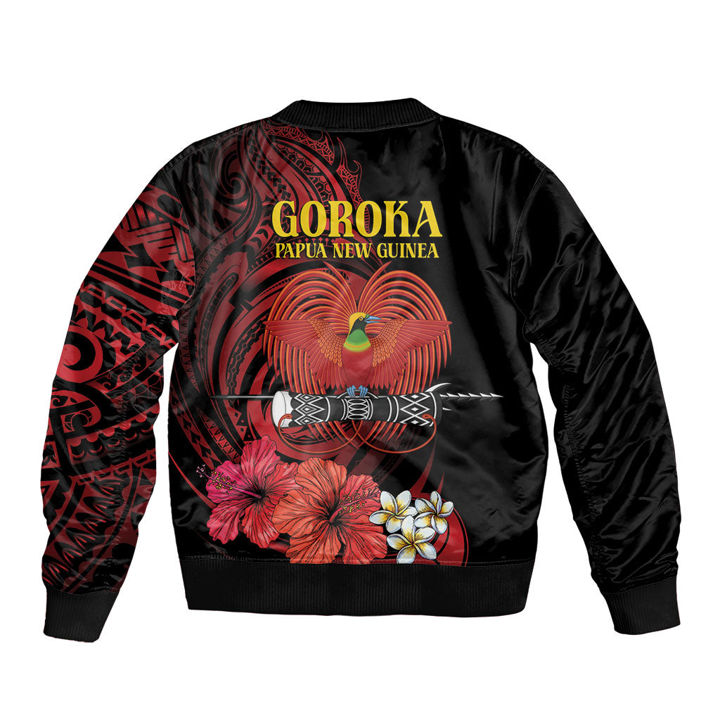 Huli Wigmen Tribe Hela Province Sleeve Zip Bomber Jacket Papua New Guinea Indigenous Pattern LT9 - Polynesian Pride