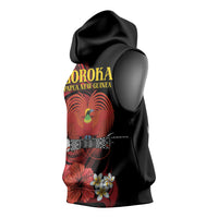 Huli Wigmen Tribe Hela Province Sleeveless Hoodie Papua New Guinea Indigenous Pattern LT9 - Polynesian Pride