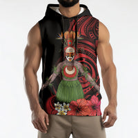 Huli Wigmen Tribe Hela Province Sleeveless Hoodie Papua New Guinea Indigenous Pattern LT9 - Polynesian Pride