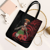Huli Wigmen Tribe Hela Province Tote Bag Papua New Guinea Indigenous Pattern LT9 Black Strap One Size Black - Polynesian Pride