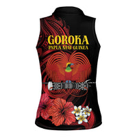 Huli Wigmen Tribe Hela Province Women Sleeveless Polo Shirt Papua New Guinea Indigenous Pattern LT9 - Polynesian Pride