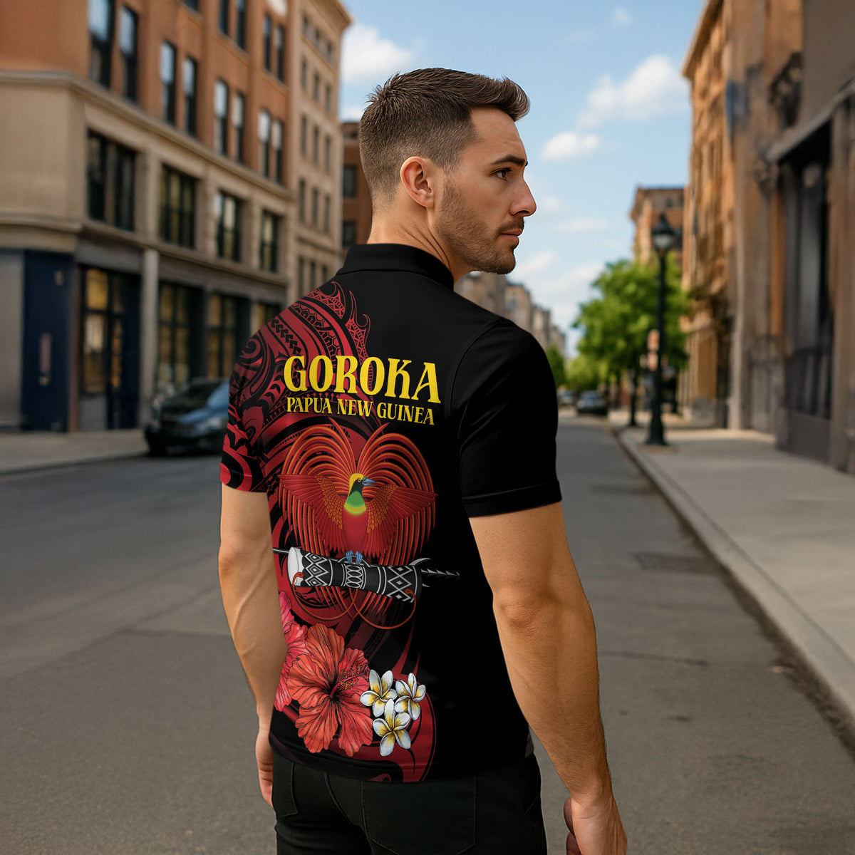 Huli Wigmen Tribe Hela Province Zipper Polo Shirt Papua New Guinea Indigenous Pattern LT9 - Polynesian Pride