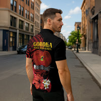 Huli Wigmen Tribe Hela Province Zipper Polo Shirt Papua New Guinea Indigenous Pattern LT9 - Polynesian Pride