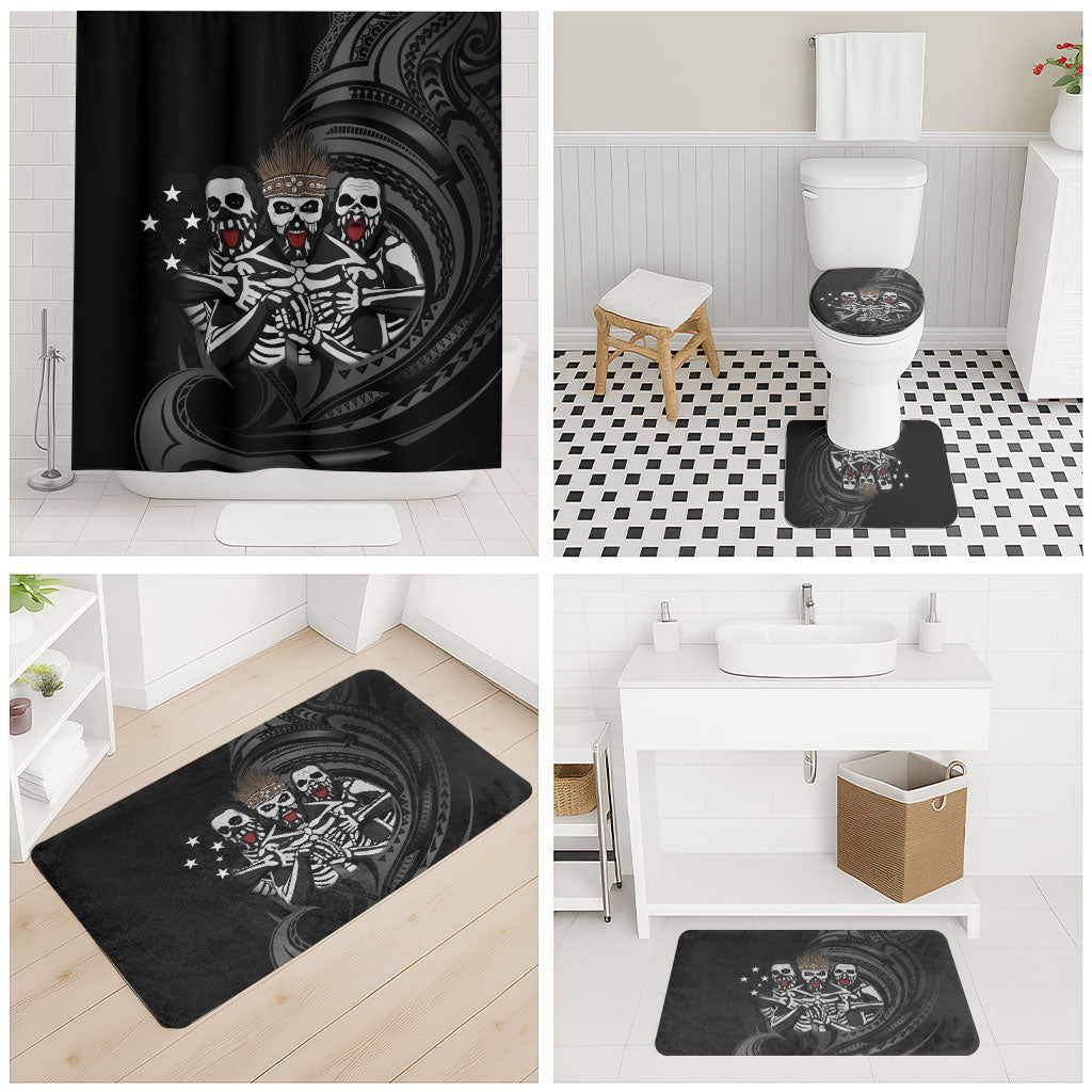 Skeleton Tribe Simbu Province Bathroom Set Papua New Guinea Indigenous Pattern LT9 - Polynesian Pride
