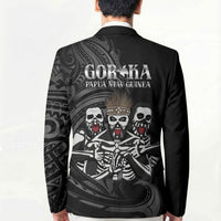 Skeleton Tribe Simbu Province Blazer Papua New Guinea Indigenous Pattern LT9 - Polynesian Pride