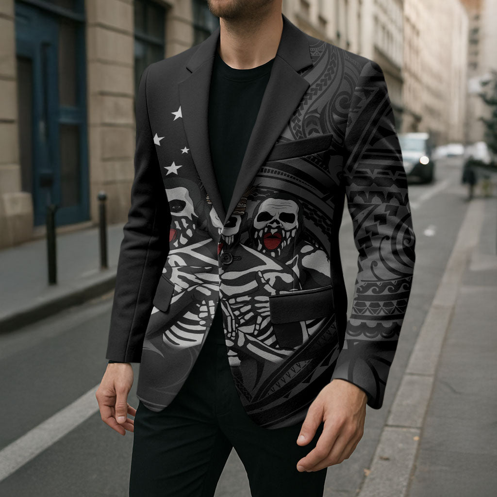 Skeleton Tribe Simbu Province Blazer Papua New Guinea Indigenous Pattern LT9 - Polynesian Pride