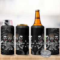 Skeleton Tribe Simbu Province 4 in 1 Can Cooler Tumbler Papua New Guinea Indigenous Pattern LT9 - Polynesian Pride