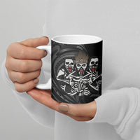 Skeleton Tribe Simbu Province Ceramic Mug Papua New Guinea Indigenous Pattern LT9 - Polynesian Pride
