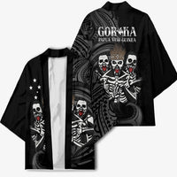 Skeleton Tribe Simbu Province Kimono Papua New Guinea Indigenous Pattern LT9 - Polynesian Pride