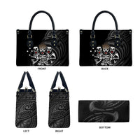Skeleton Tribe Simbu Province Leather Bag Papua New Guinea Indigenous Pattern LT9 - Polynesian Pride