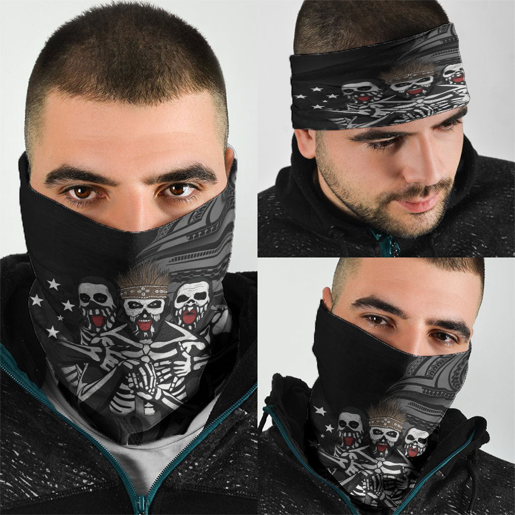 Skeleton Tribe Simbu Province Neck Gaiter Papua New Guinea Indigenous Pattern LT9 - Polynesian Pride