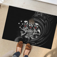 Skeleton Tribe Simbu Province Rubber Doormat Papua New Guinea Indigenous Pattern LT9 - Polynesian Pride