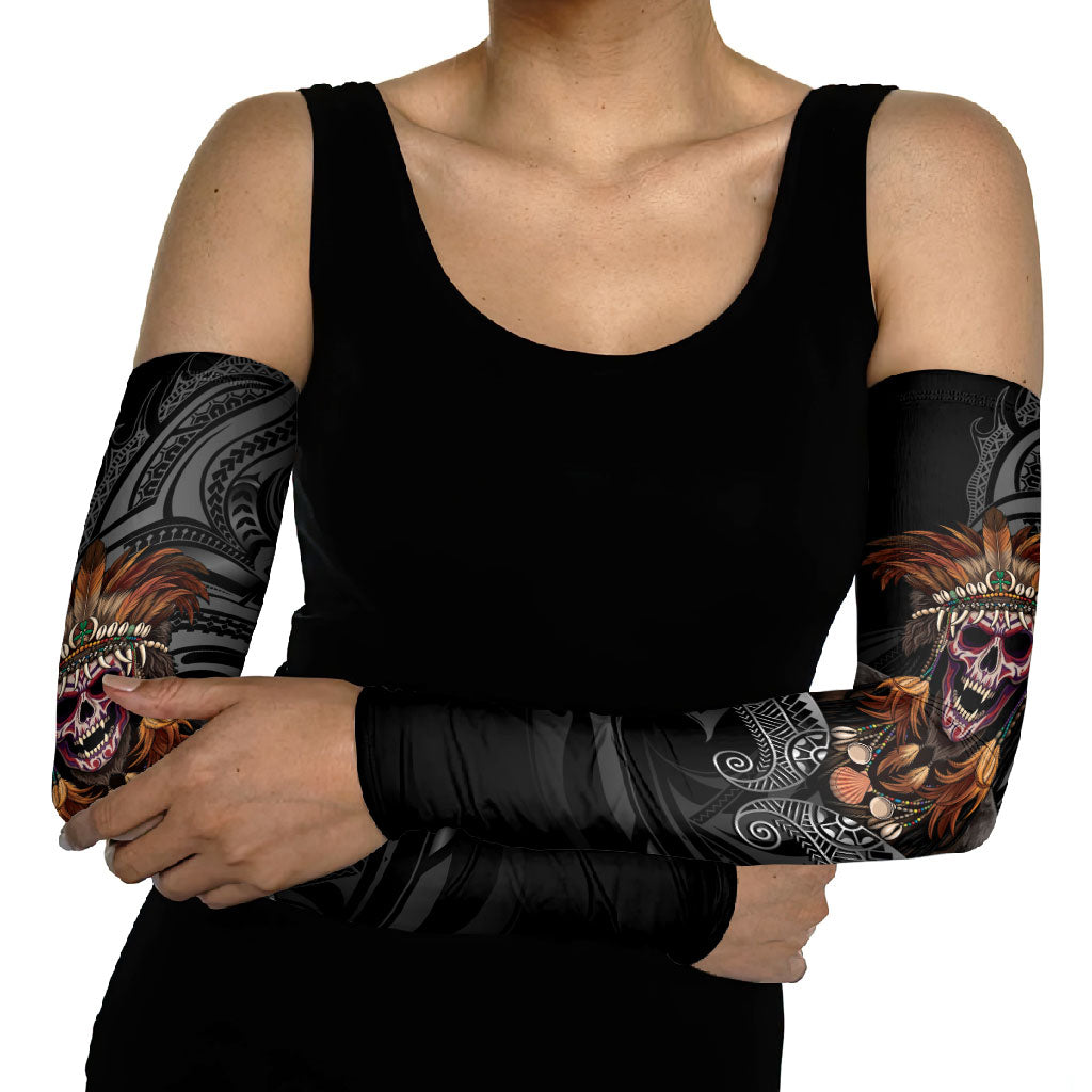 Mokomoko Tribe Eastern Highlands Province Arm Sleeves Papua New Guinea Indigenous Pattern LT9 - Polynesian Pride