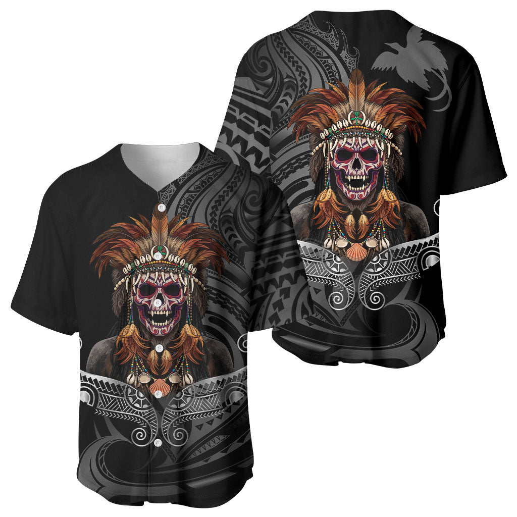 Mokomoko Tribe Eastern Highlands Province Baseball Jersey Papua New Guinea Indigenous Pattern LT9 - Polynesian Pride