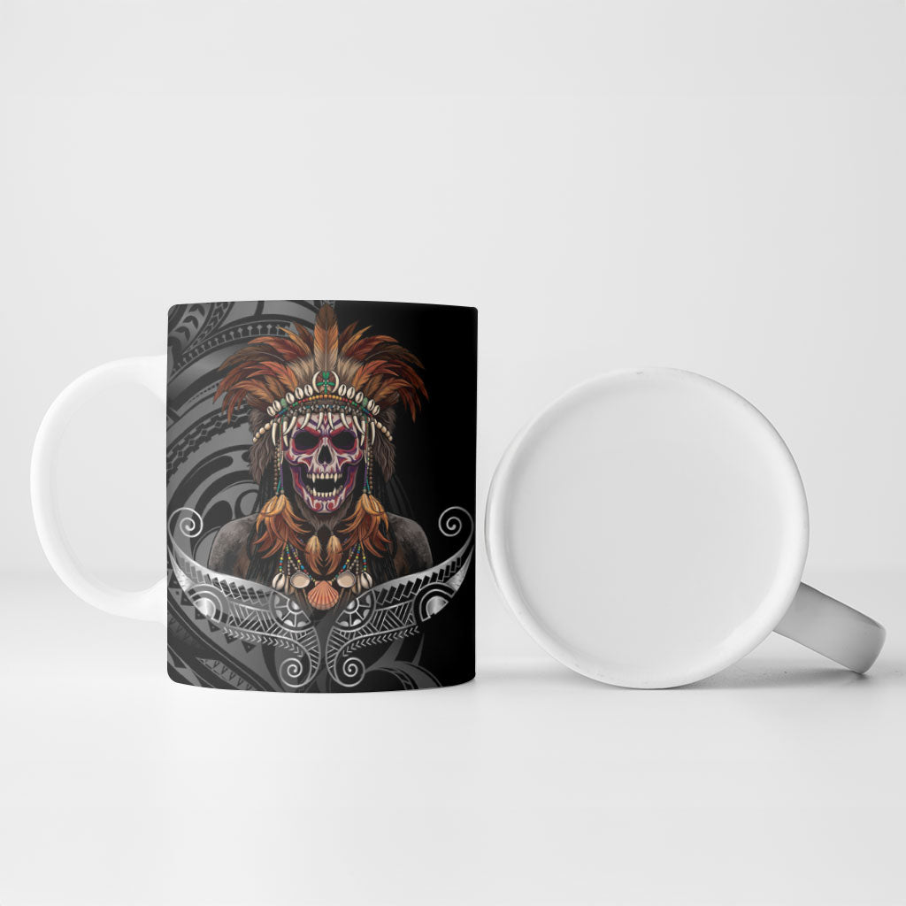 Mokomoko Tribe Eastern Highlands Province Ceramic Mug Papua New Guinea Indigenous Pattern LT9 - Polynesian Pride
