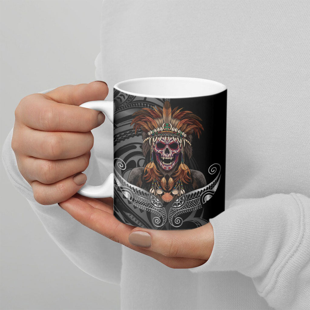 Mokomoko Tribe Eastern Highlands Province Ceramic Mug Papua New Guinea Indigenous Pattern LT9 - Polynesian Pride