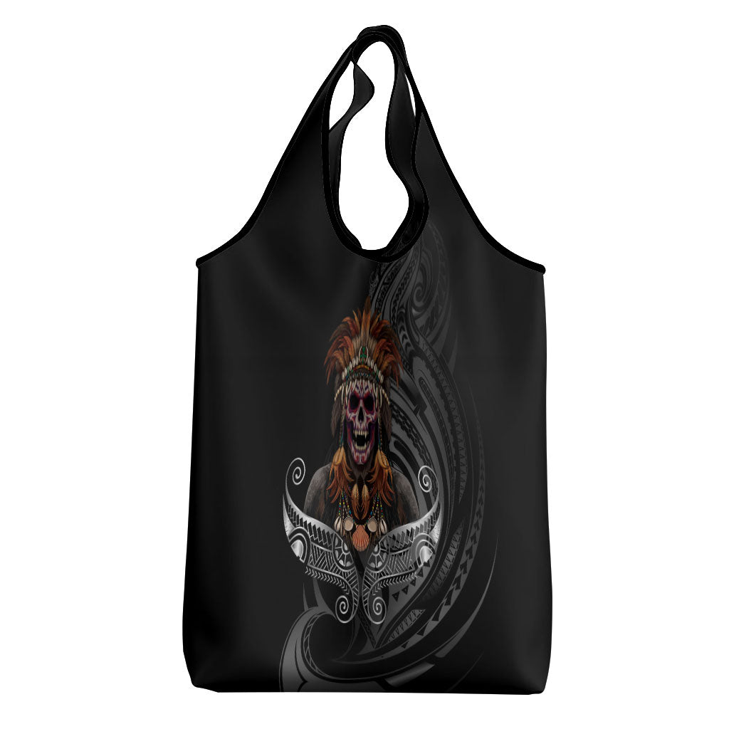 Mokomoko Tribe Eastern Highlands Province Grocery Bag Papua New Guinea Indigenous Pattern LT9 - Polynesian Pride