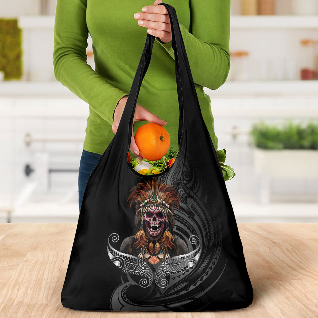 Mokomoko Tribe Eastern Highlands Province Grocery Bag Papua New Guinea Indigenous Pattern LT9 - Polynesian Pride