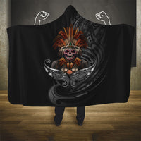 Mokomoko Tribe Eastern Highlands Province Hooded Blanket Papua New Guinea Indigenous Pattern LT9 - Polynesian Pride